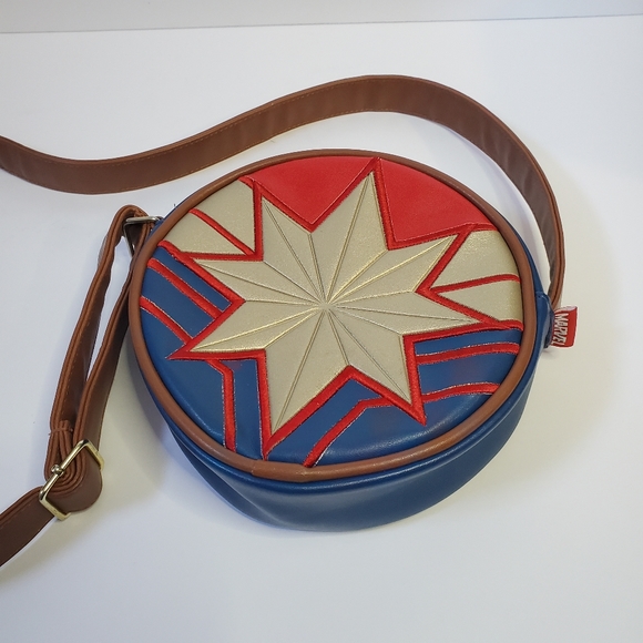 Disney Captain Marvel Circle Crossbody Bag - Picture 1 of 5